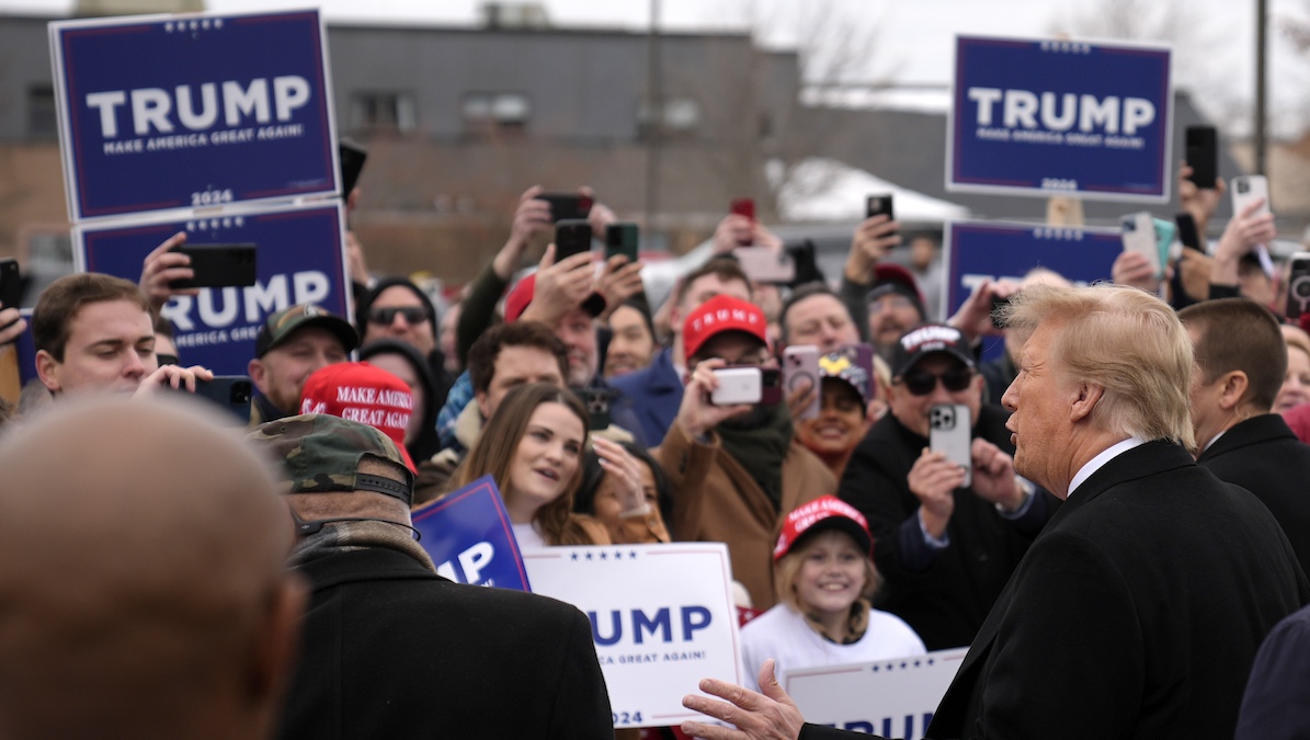 Donald Trump meets supporters in Londonderry, N.H., 1-23-2024