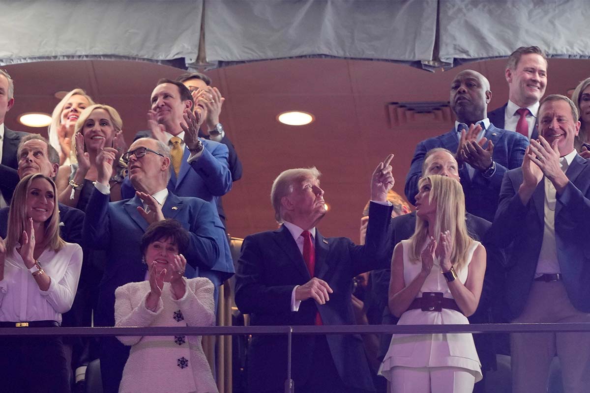 Donald and Ivanka Trump at the Caesars Superdome before Super Bowl LIX in New Orleans, 2-9-2025