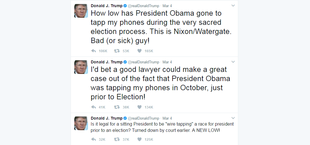trump wiretap tweets