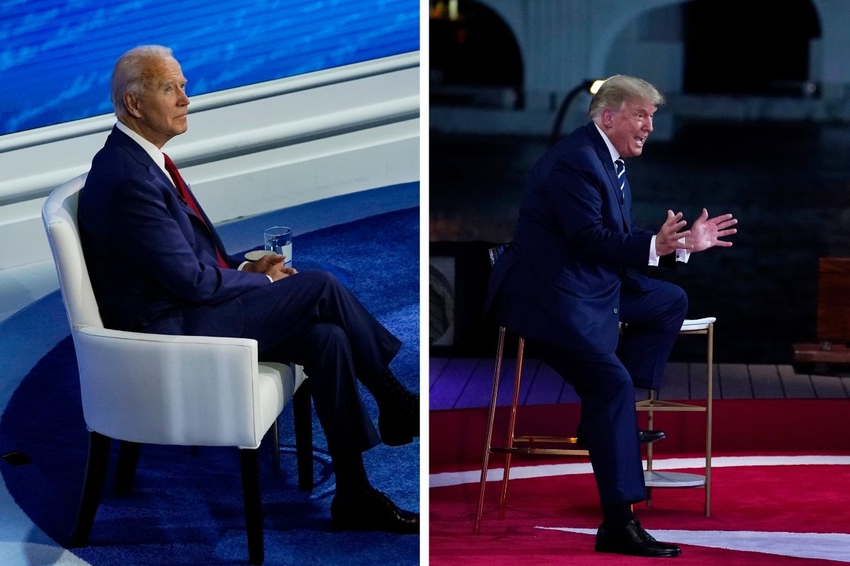 composite of town halls presidential campaigns