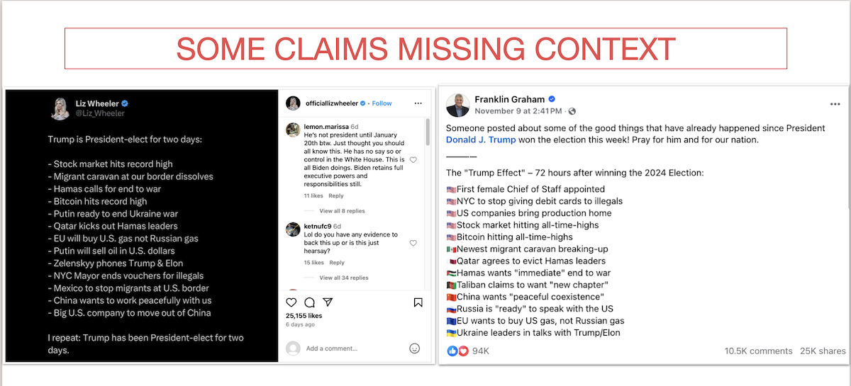 Trump claims screenshot