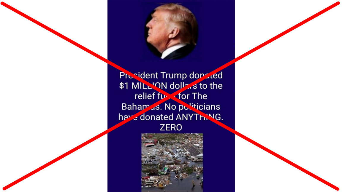 Trump's fake Dorian donation