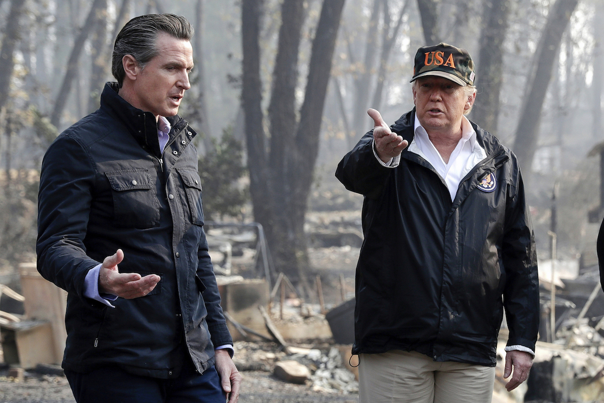 Trump and Newsom in Paradise, Calif., 11-17-18