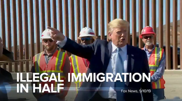 screenshot trump ad oct 30 2019 illegal immigration half
