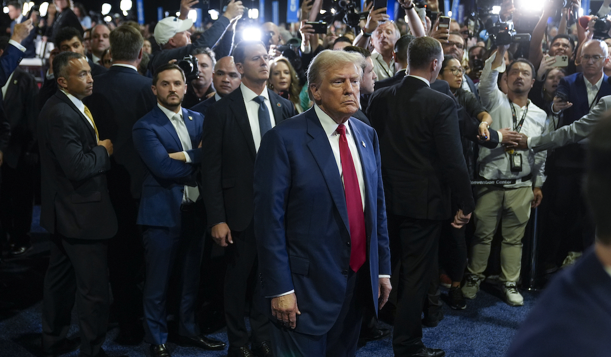 Trump in spin room after Sept. 10, 2024 debate