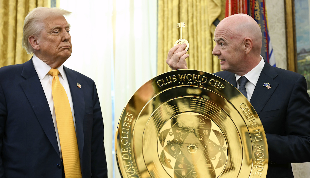 Trump and FIFA President Gianni Infantino, 03-07-25