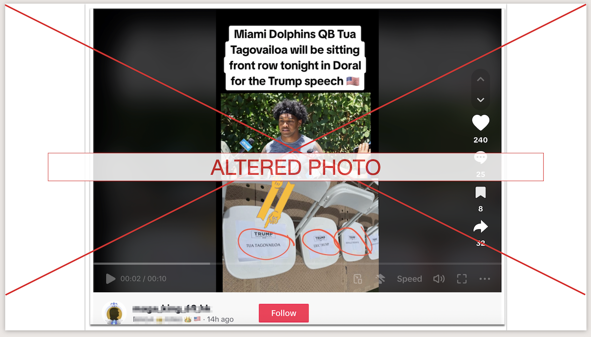 Tua Trump rally screenshot