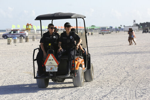 Miami Beach police on beach coronavirus March 2020