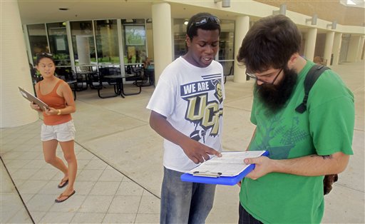 University of Central Florida voter registration 2012