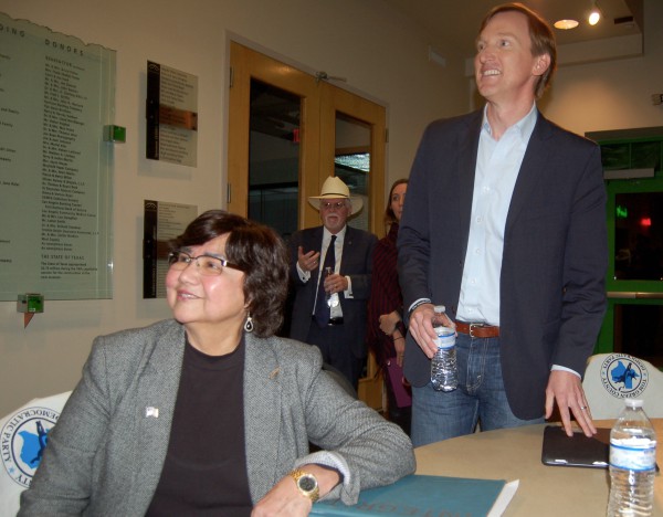 Lupe Valdez, Andrew White, Jan. 8, 2018