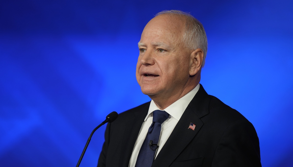 Minnesota Gov. Tim Walz in New York, 10-1-2024