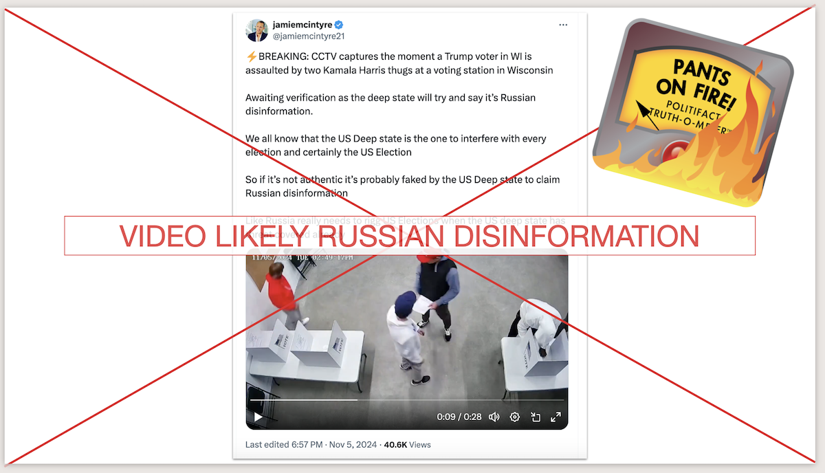 Wisconsin voter attacked screenshot