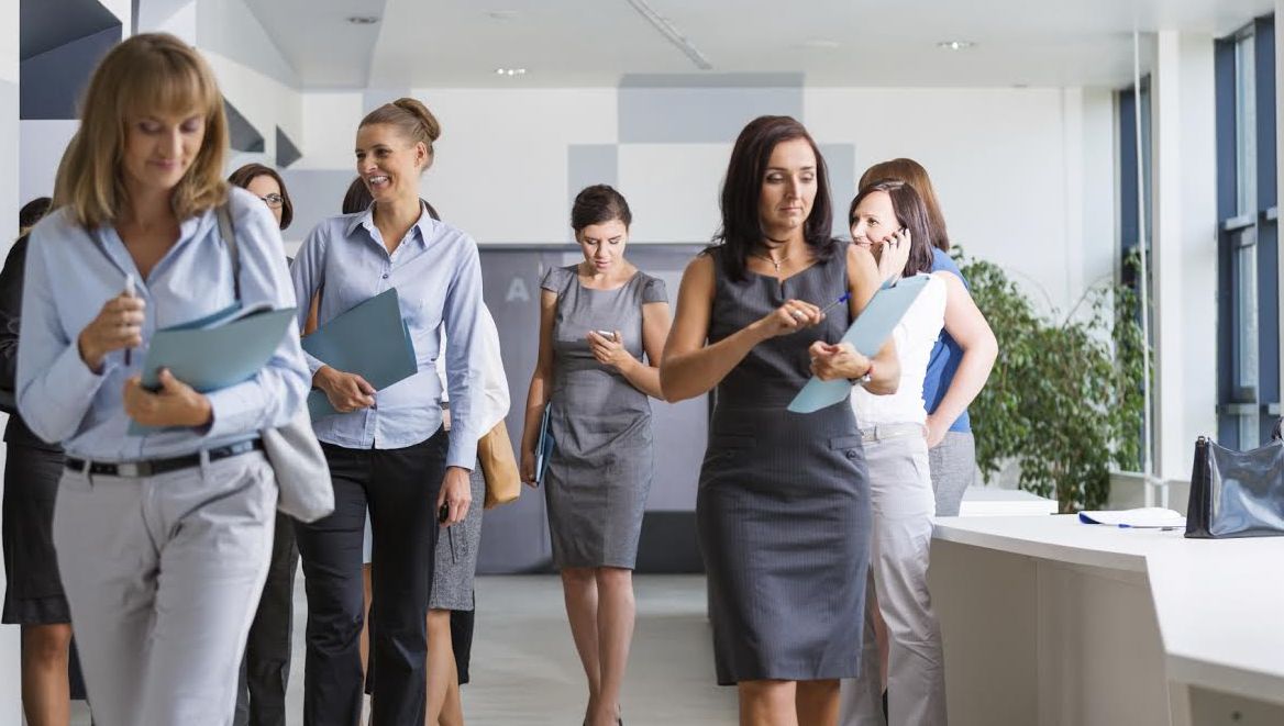 Women walking / gender pay gap