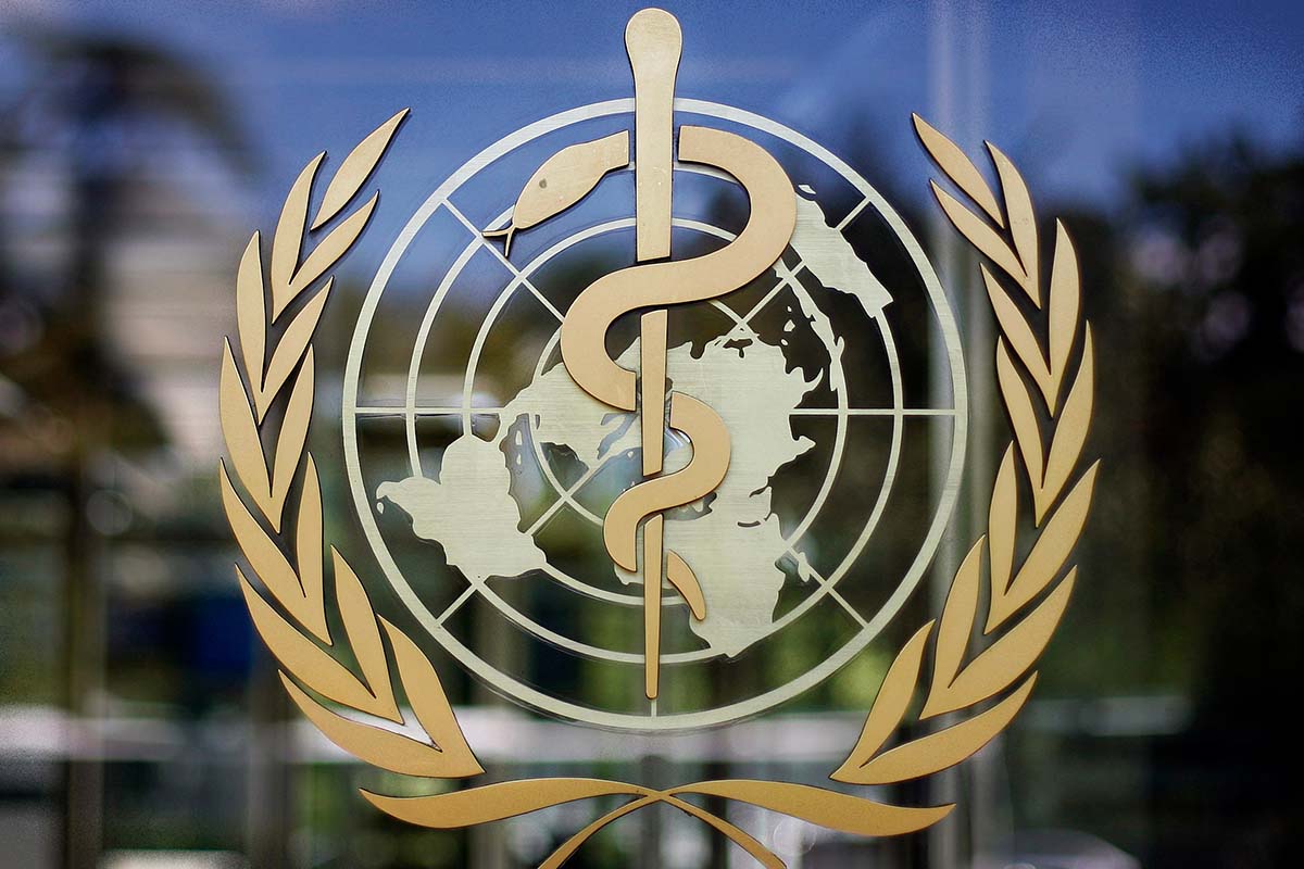 World Health Organization logo seen at the group’s headquarters Geneva, 6-11-2009