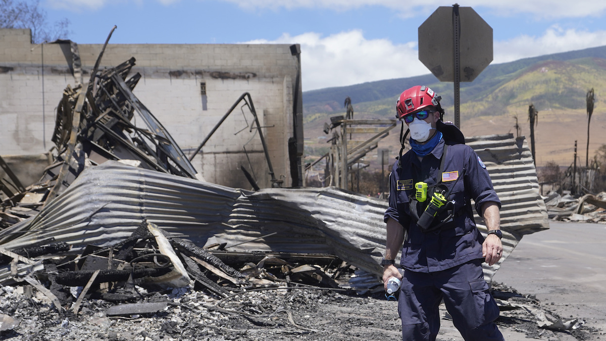 Search and rescue in Lahaina after Maui wildfires