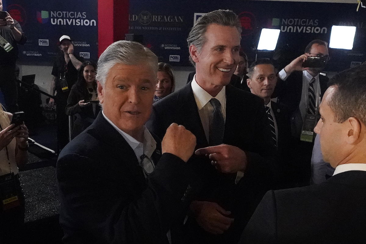 Hannity and Newsom in Simi Valley