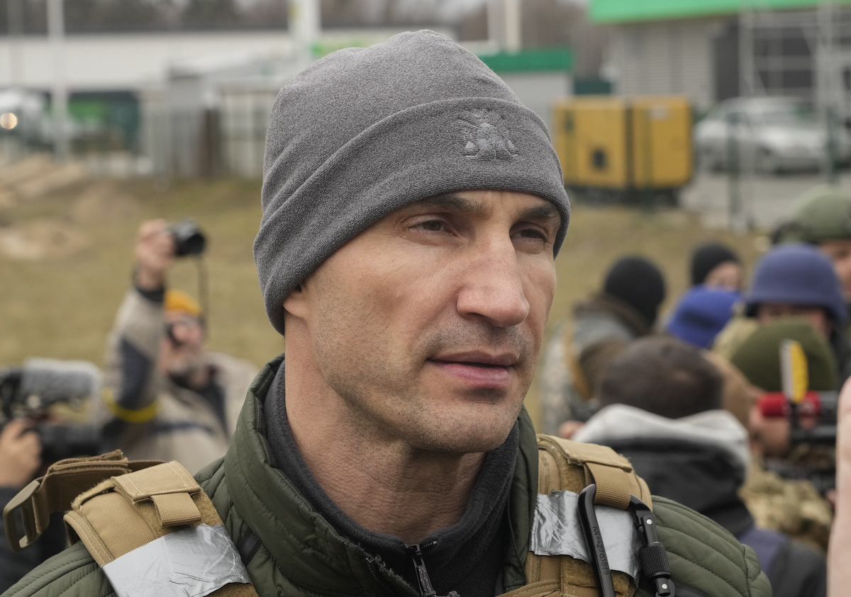 Wladimir Klitschko in military fatigues 2022