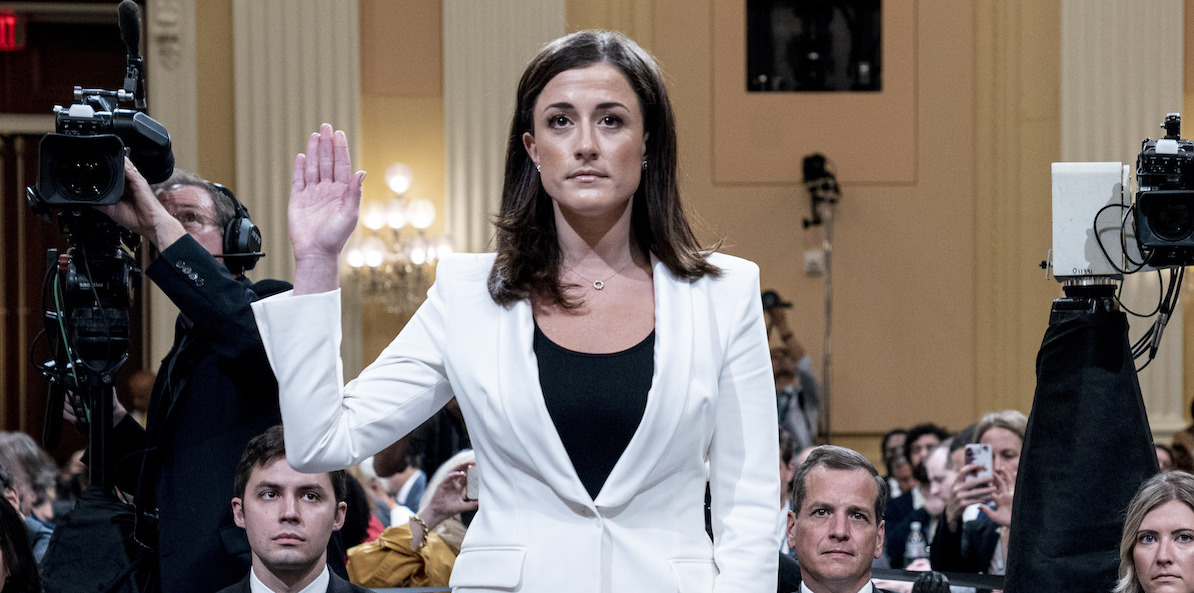 Cassidy Hutchinson takes oath for June 28 hearing on Jan. 6 attack