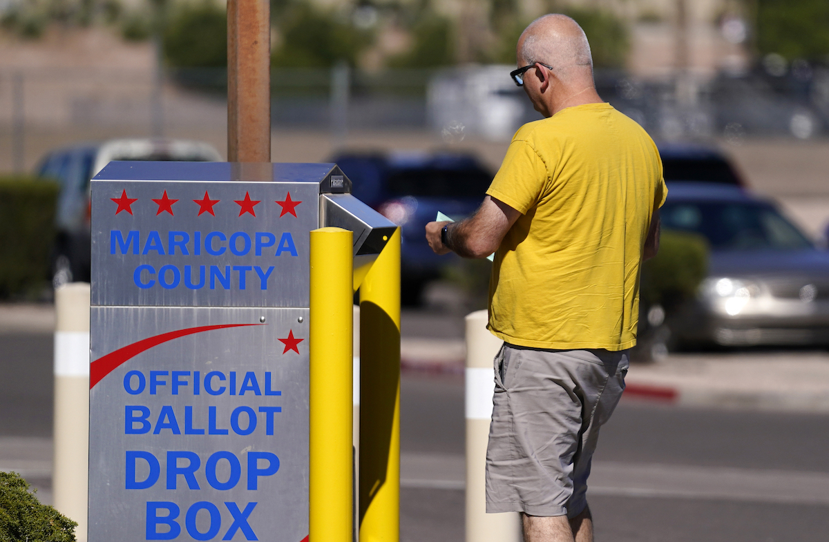 Ballot drop box voter, OCt. 28, 2022
