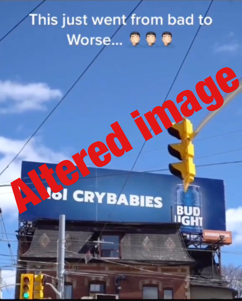 Altered Image Bud Light billboard