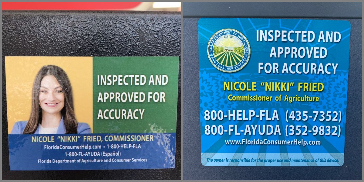 Florida gas pump sticker montage