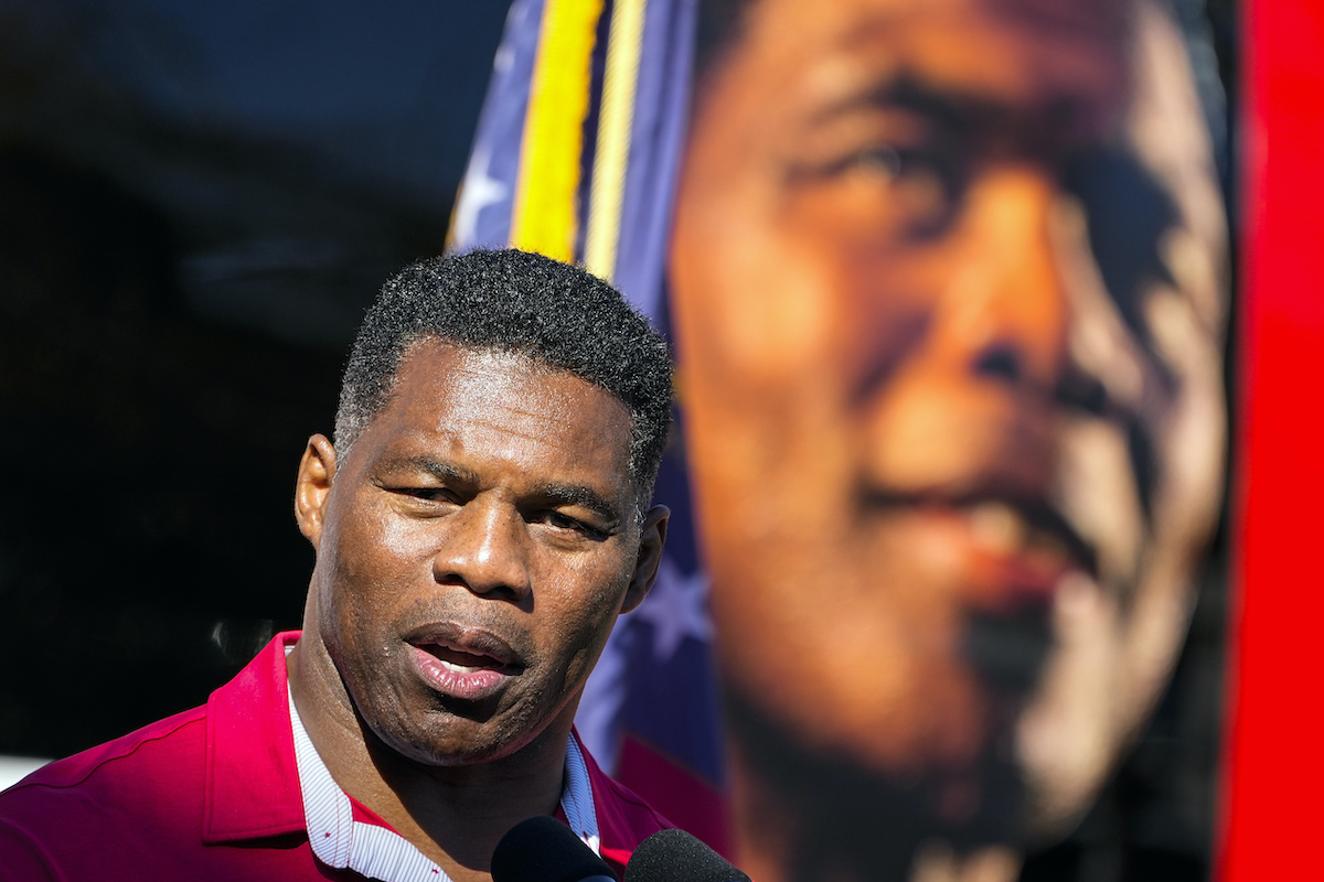 Herschel Walker in Greensboro Georgia 11-29-22