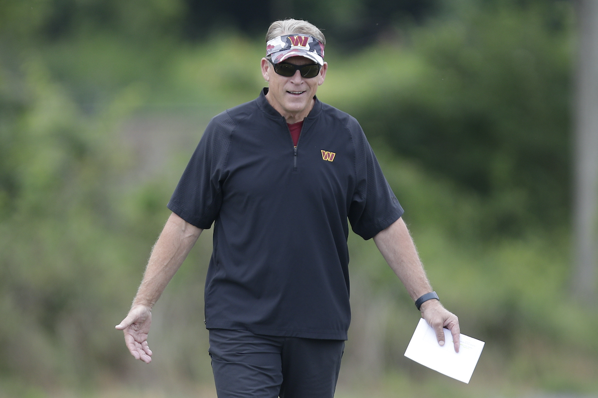 Jack del rio at offseason practice