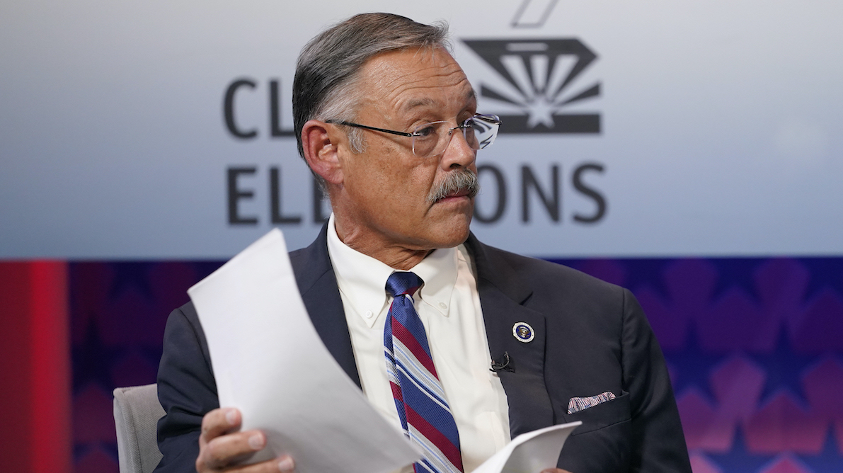 Mark Finchem at Arizona SoS debate 9-22-22