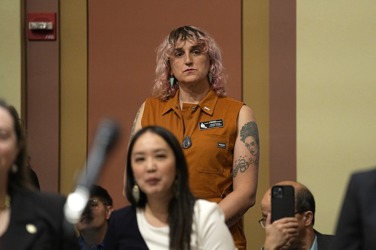 Minnesota Rep. Leigh Finke attends legislative session