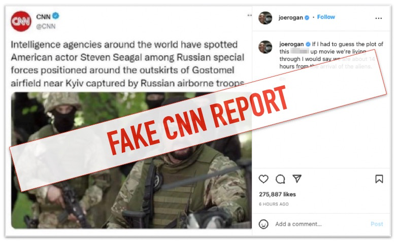 Rogan fake CNN Instagram post