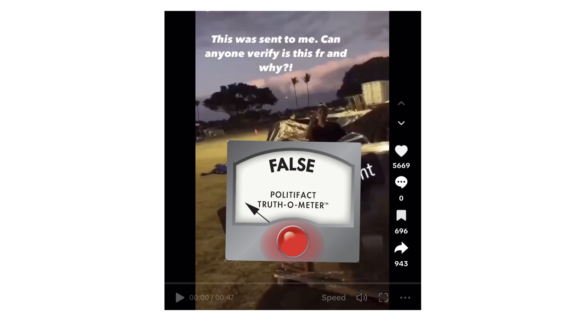 TikTok post on FEMA confiscating supplies