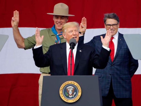 Trump at boy scouts still