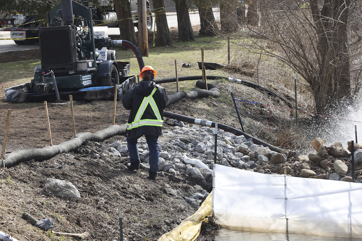 View of East Palestine, Ohio, March 2, 2023