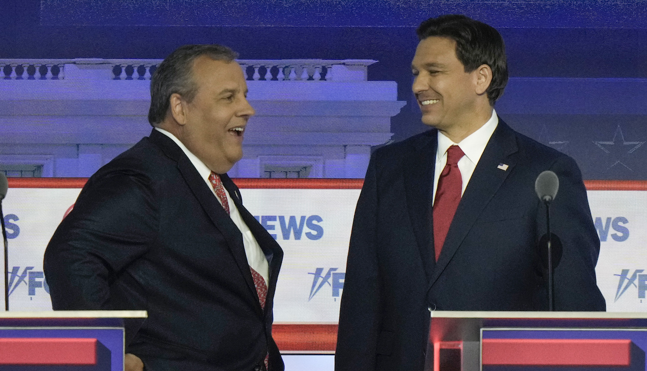 Chris Christie and Ron DeSantis, Milwaukee debate, 8-23-2023