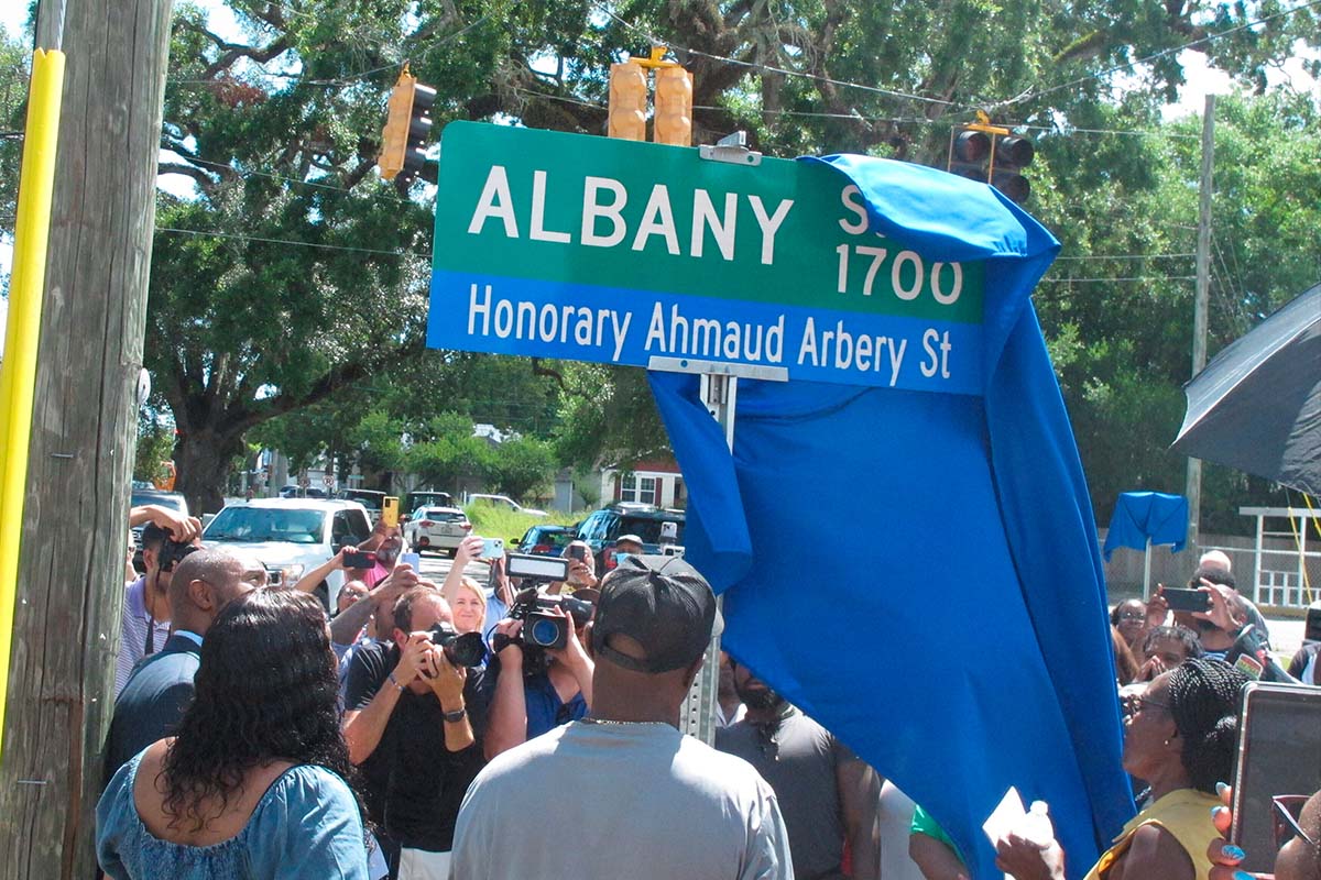 Honorary Ahmaud Arbery Street in Brunswick, Ga., 8-9-2022