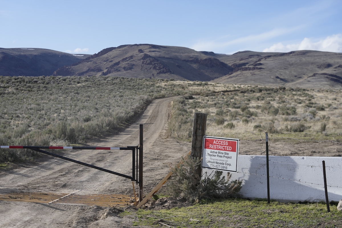 Site of planned lithium mine site in Nevada