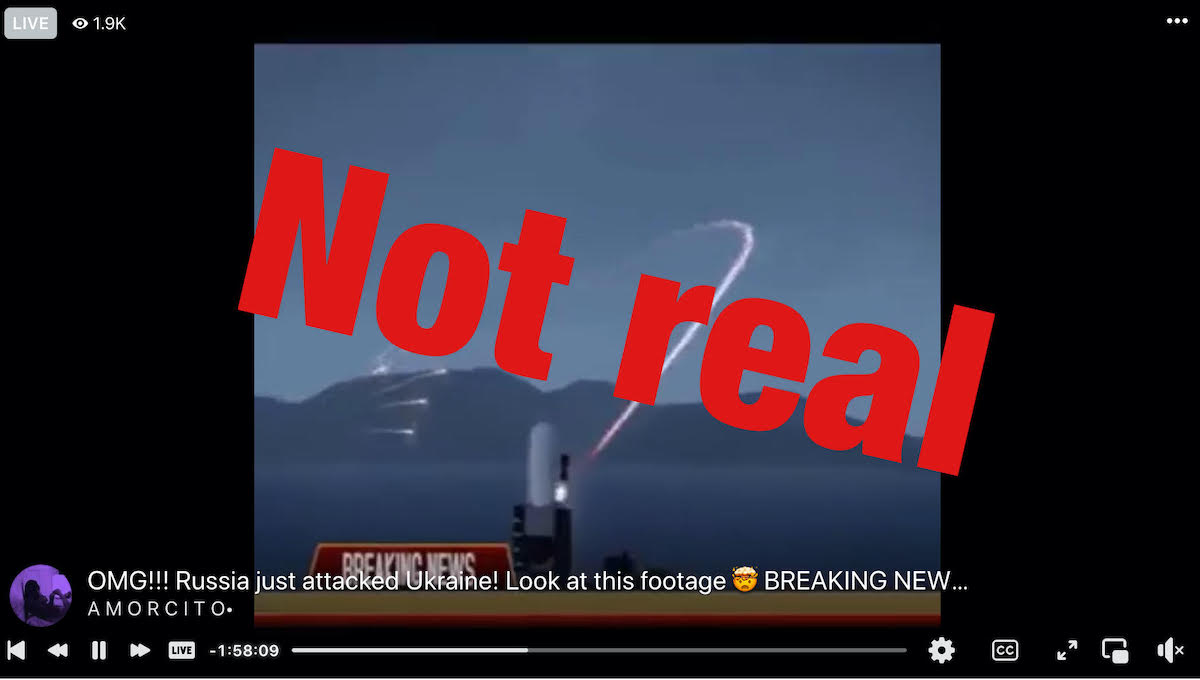 fake russia ukraine war video post