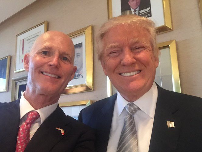 Rick Scott Donald Trump selfie NY 2016