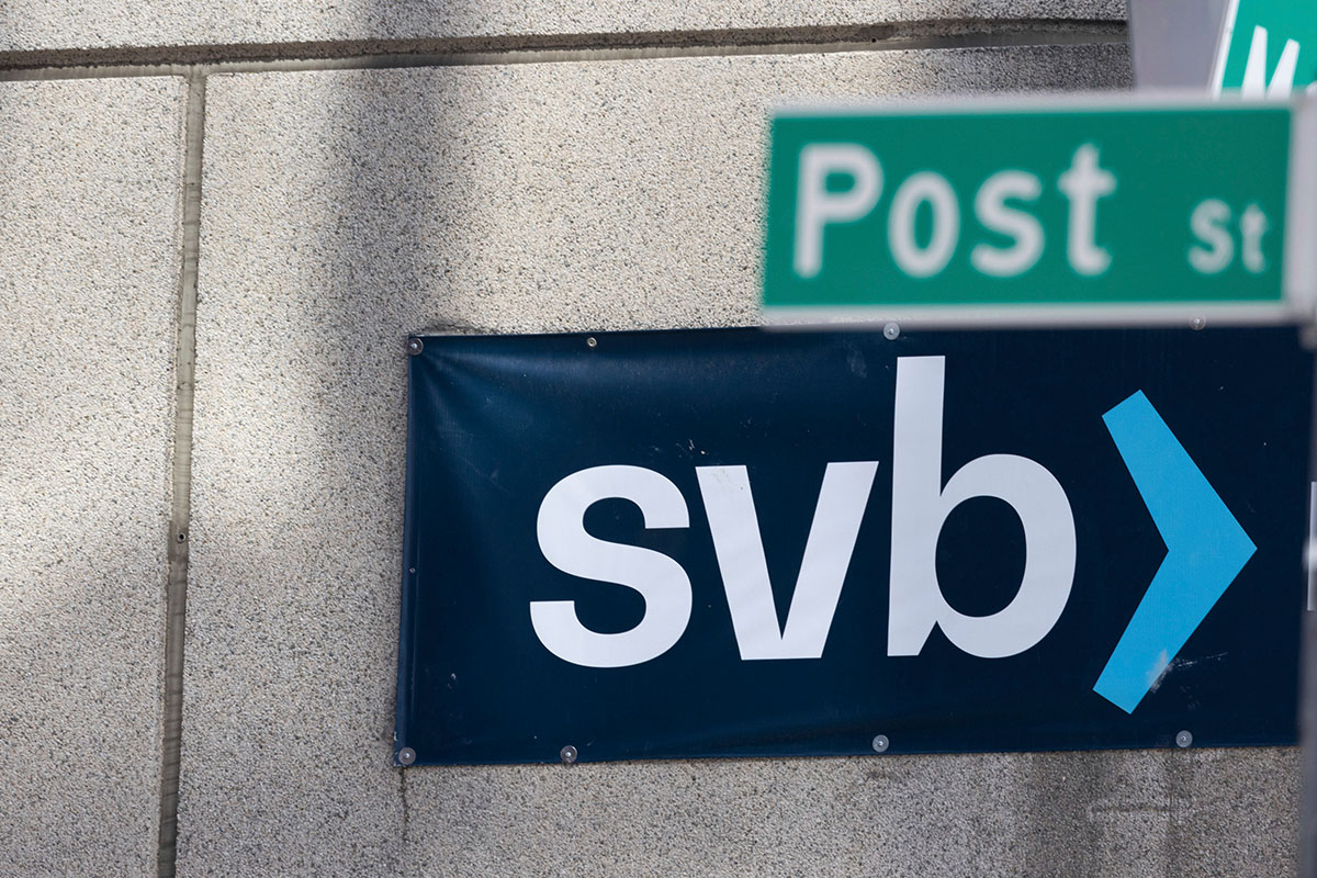 Silicon Valley Bank sign, 3-13-2023