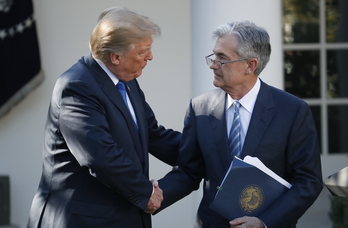 Trump and Powell after Federal Reserve chair nomination 11-02-2017