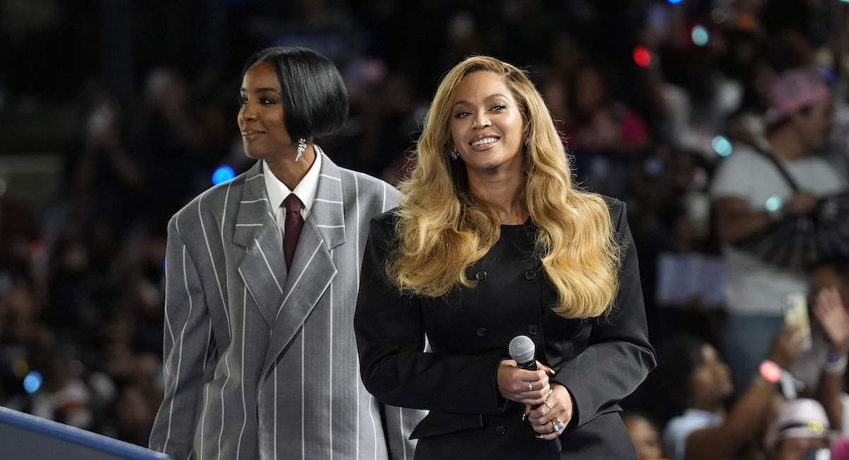 Beyonce Kelly Rowland at Harris rally Oct. 2024