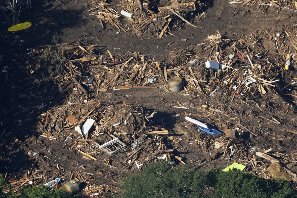 Aerial photo of Kerr County damage from Texas fllods
