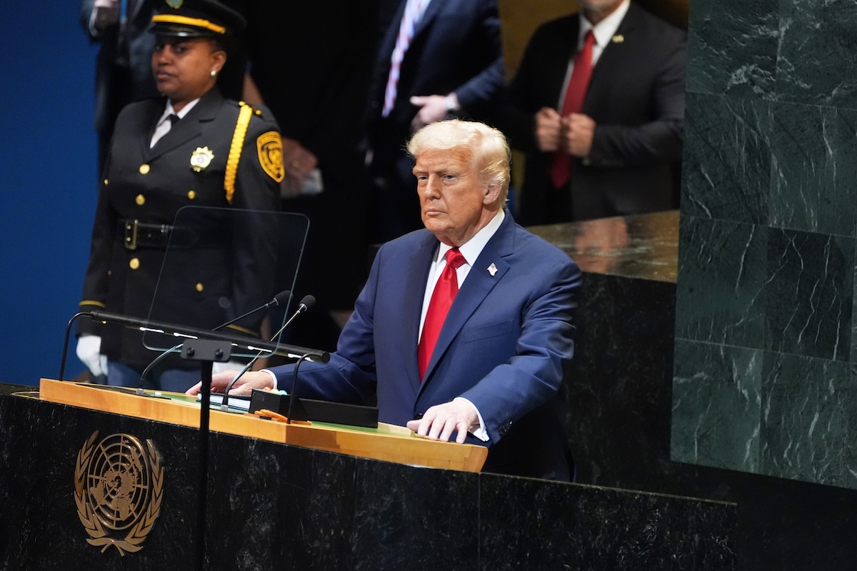 Trump speaking to the UN General Assembly Sept 2025