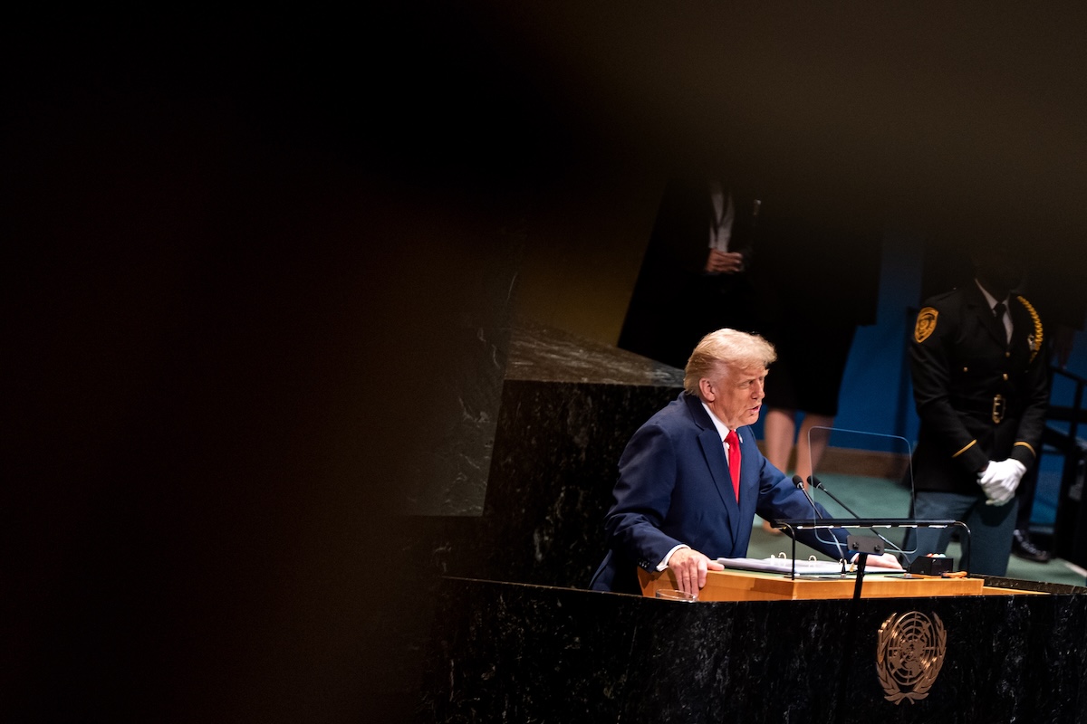 Trump speaking to UN General Assembly, further away