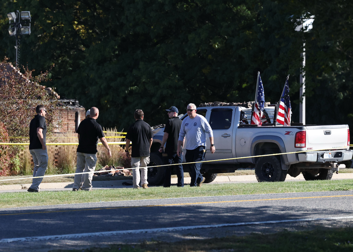 Truck outside Grand Blanc church following shooting