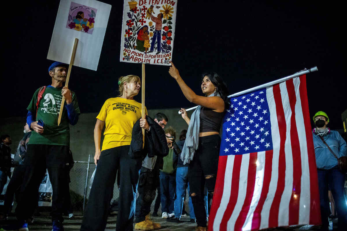 Protesters in ICE facility Portland Oct 5, 2025