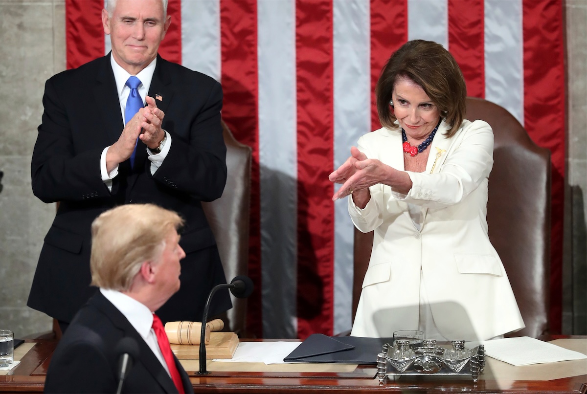 Nancy Pelosi clapping back at Trump SOTU