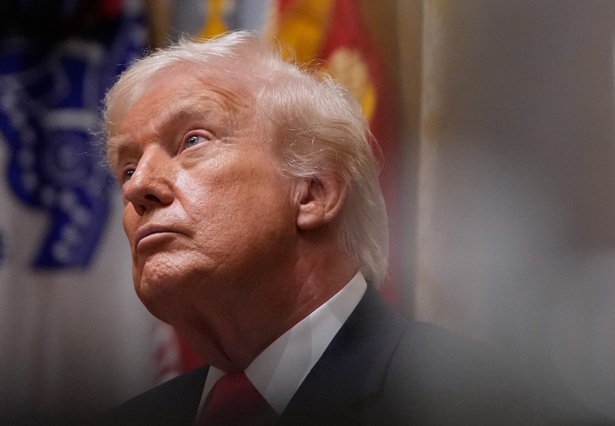 Trump staring off at Cabinet meeting Dec. 2 2025