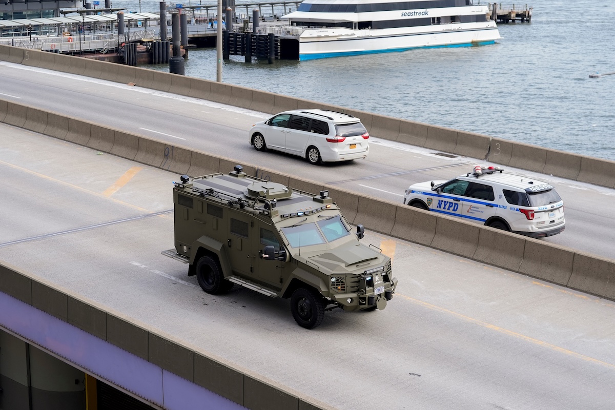 Armored vehicle going to court 01-05-26