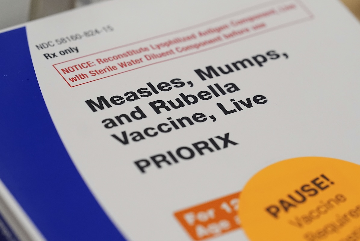 A box containing MMR vaccines at CVS 09-09-2025